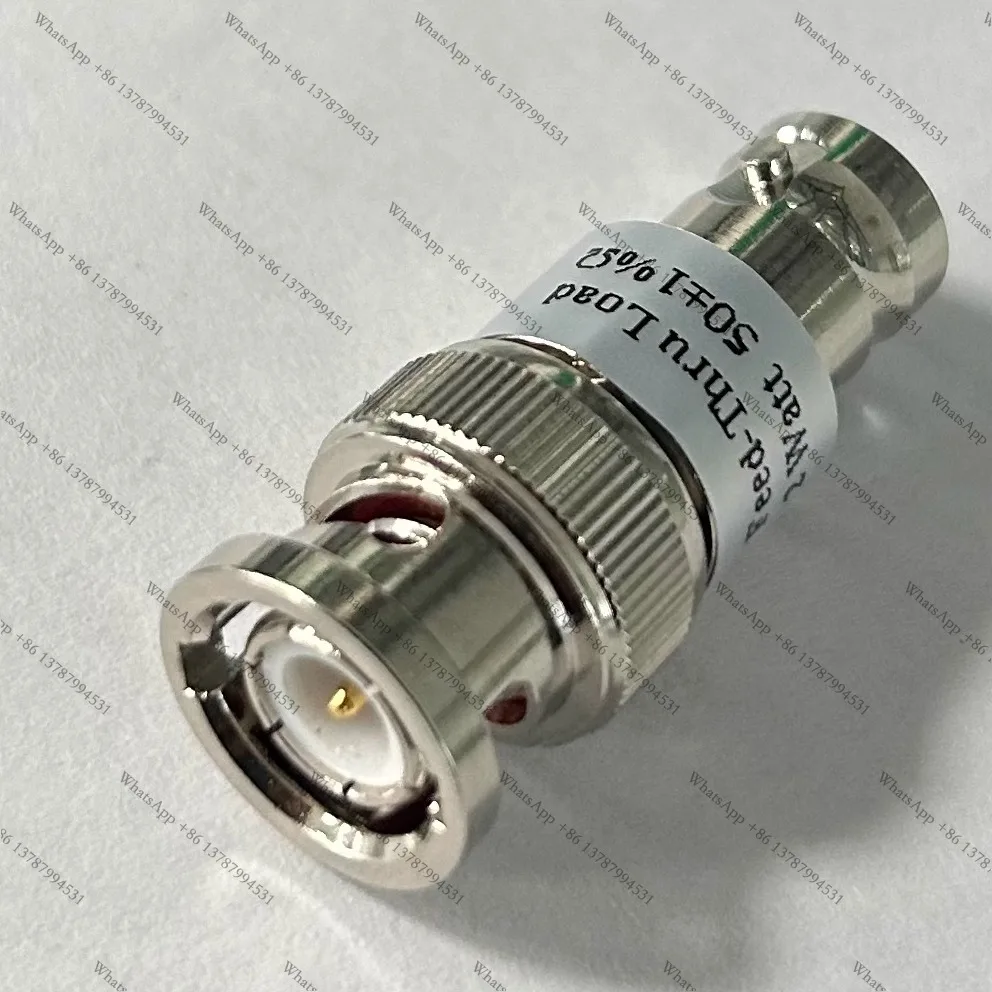 BNC male turnkey through load oscilloscope 50 ohm impedance matcher