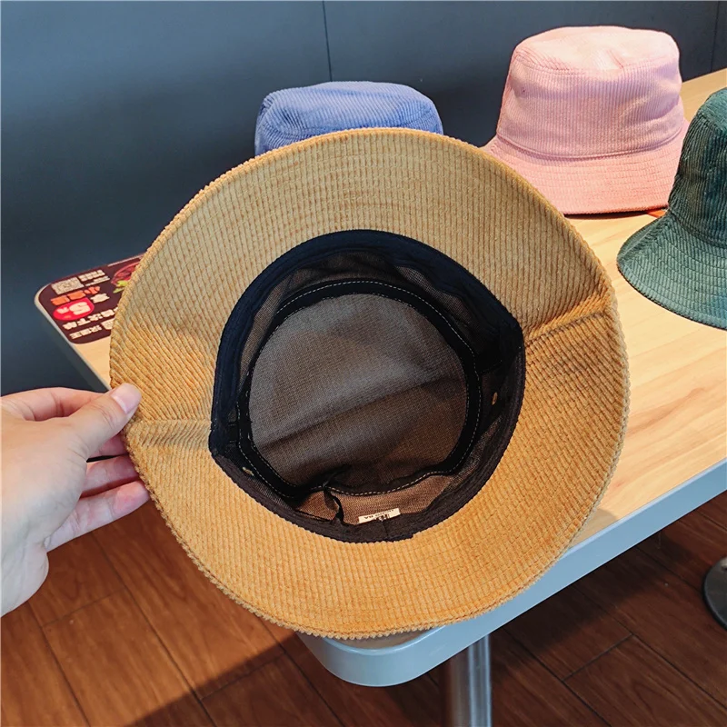 Bucket Hat For Women Men Autumn Winter Corduroy Keep Warm Solid Color Fisherman Cap Street Hip Hop Sunshadeofficial Website New