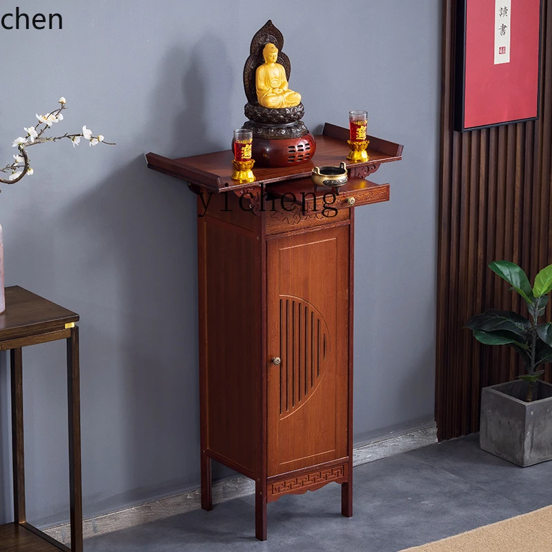 CZ  vertical cabinet entrance table God of Wealth household incense case Buddha statue Bodhisattva worship table