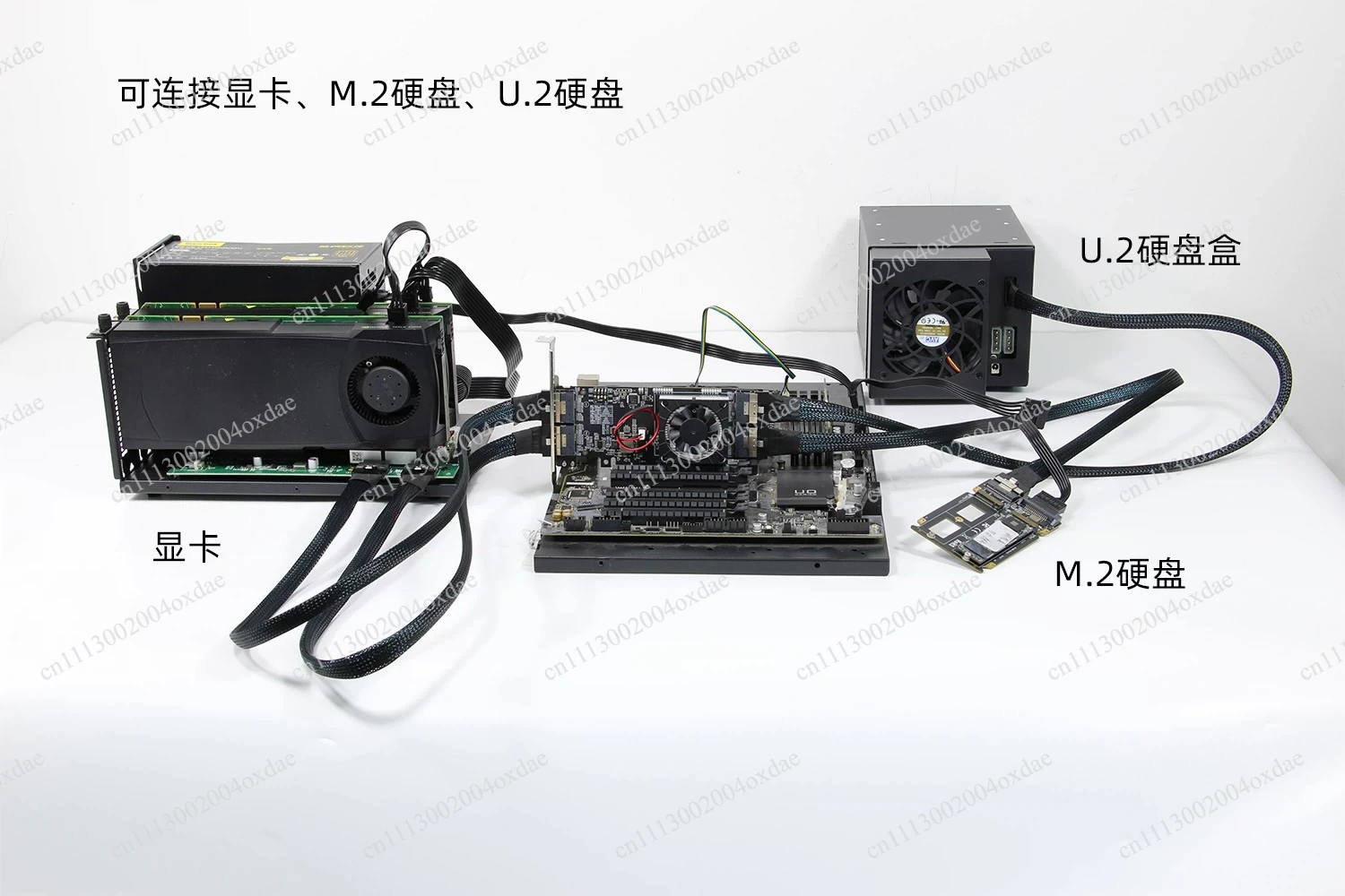 PLX8749 unsplit PCIe card with modules, supports GPU, M.2 NVMe SSD and U.2 for desktop & industrial server upgrade