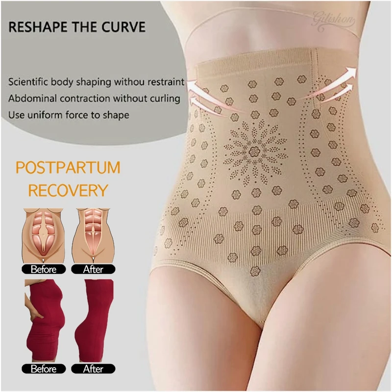 Women Shapewear Flat Belly Sheathing Panties High Waist Slimming Shorts Waist Trainer Ionstech Unique Fiber Restoration Shaper