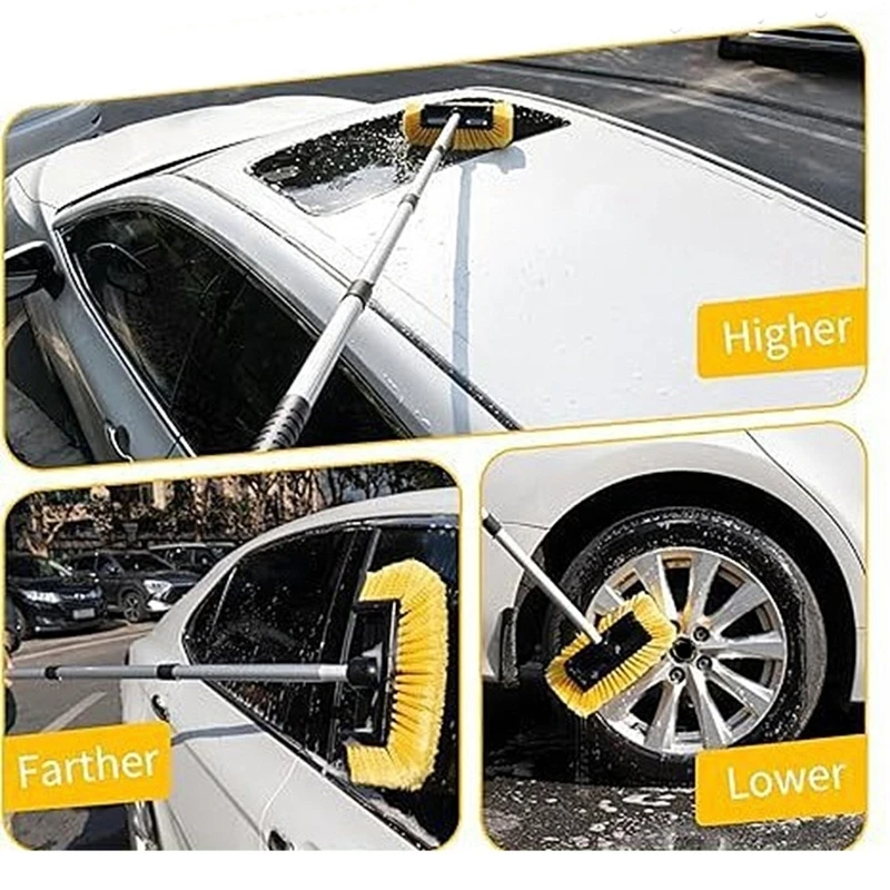 

Telescoping Handle Cleaning Brush Microfiber Duster Cleaning Mop For SUVs And Bikes Efficient Washing D7YA