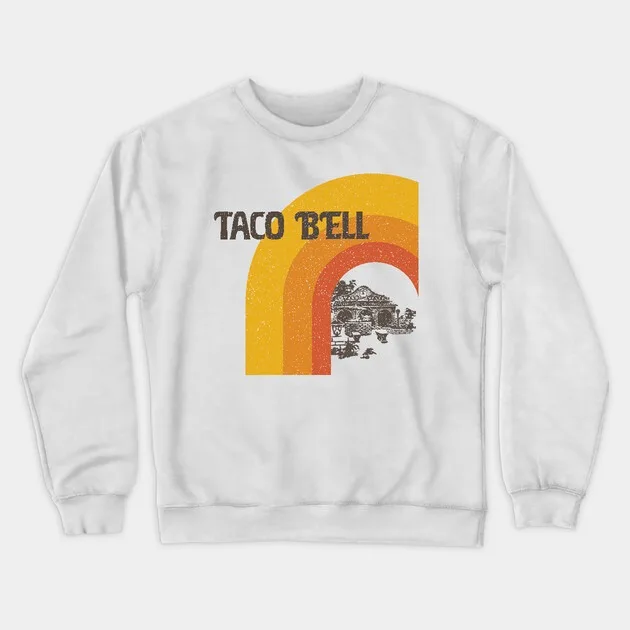 

Осенне-зимняя толстовка в стиле ретро Taco Bell, «Винтажный логотип Taco Bell», для модного образа