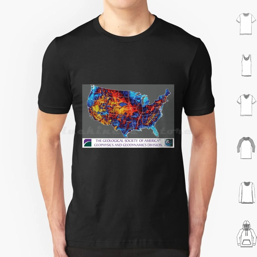T-shirt en coton pour hommes et femmes, radiométrique aéroporté, bricolage imprimé Gsa, géophyde, géologie, radioactivité du Thorium radiométrique