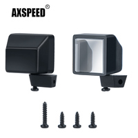 AXSPEED Stainless + Plastic Simulation Rearview Mirror for Axial SCX24 AXI00005 1/24 RC Crawler Car Upgrade Parts Accessories