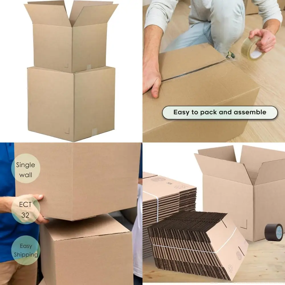 Транспортировочные коробки из гофрированного картона 20x13x10, 25 шт., коричневые/крафт, идеально подходят для рассылки, упаковки, переезда и решения для хранения