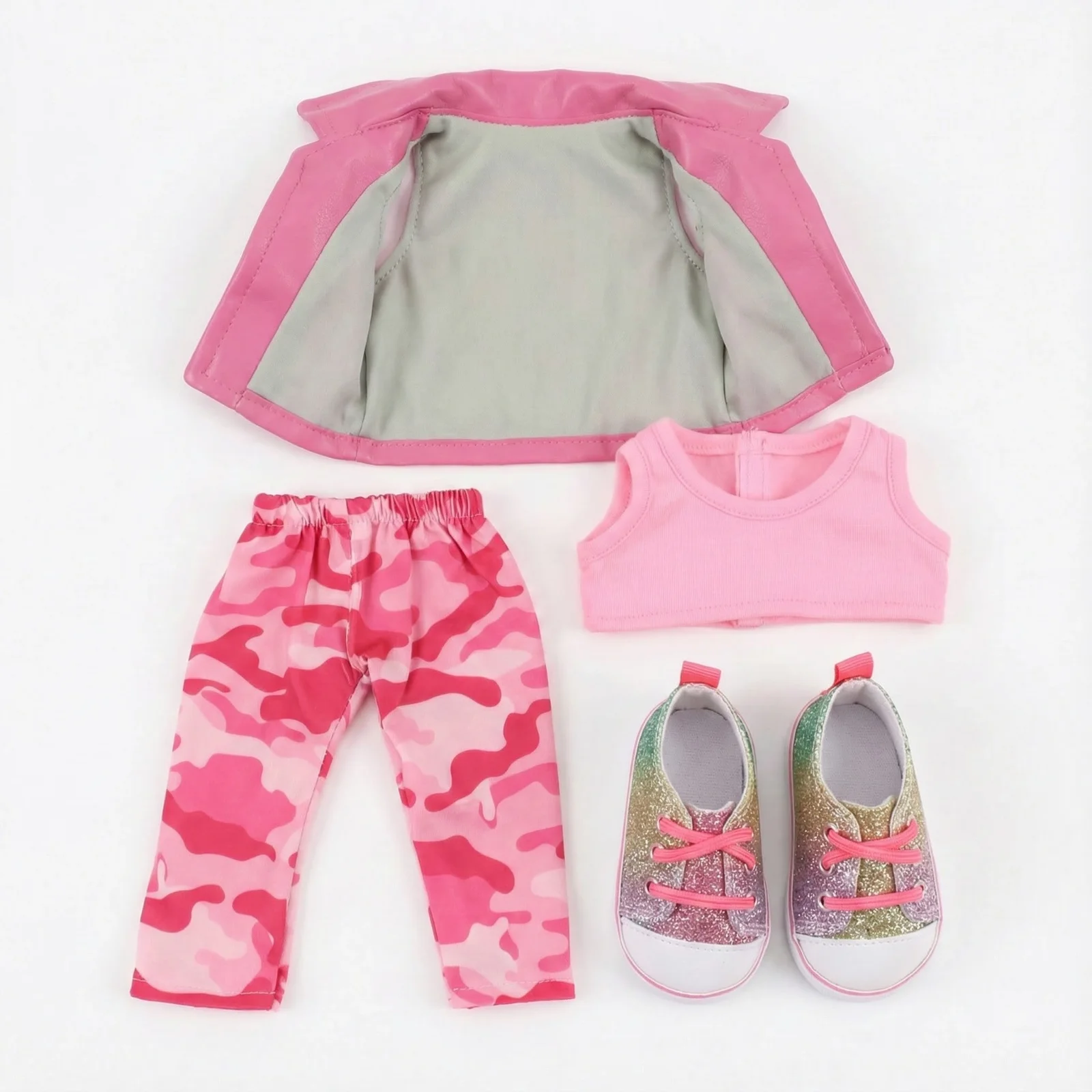 18-inch American Girl and 43cm new reborn doll accessories leather vest, perfect baby gift for our generation
