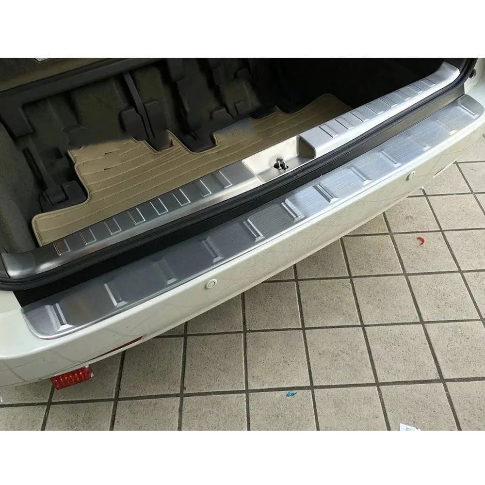 For Toyota Sienna 2015 2016 2017 2018 2019 2020 Car Stick Rear Bumper Trunk Trim Car Cover Detector Stainless Steel Plate Pedal