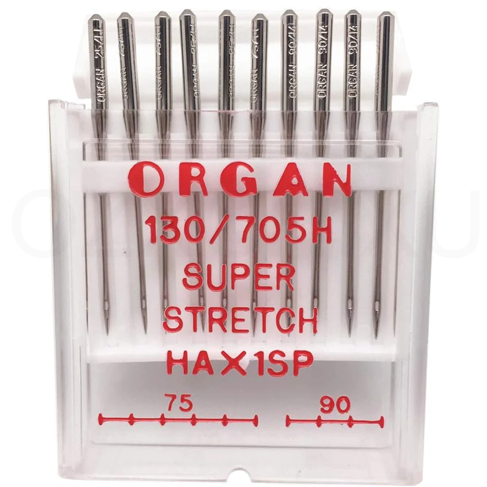 10PCS Organ Needles Serger #75 - #90 Combo HAx1SP Needles for Elastic Knitted Fabric Anti-Jump Needle Sewing Accessories Parts