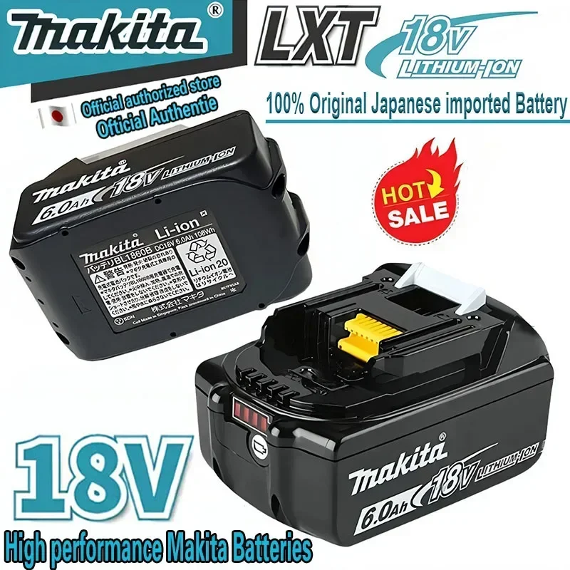 

Original Makita 18V 5Ah rechargeable battery automatic charging protection, for Makita BL1830 BL1840BL1860B BL1850 power tools