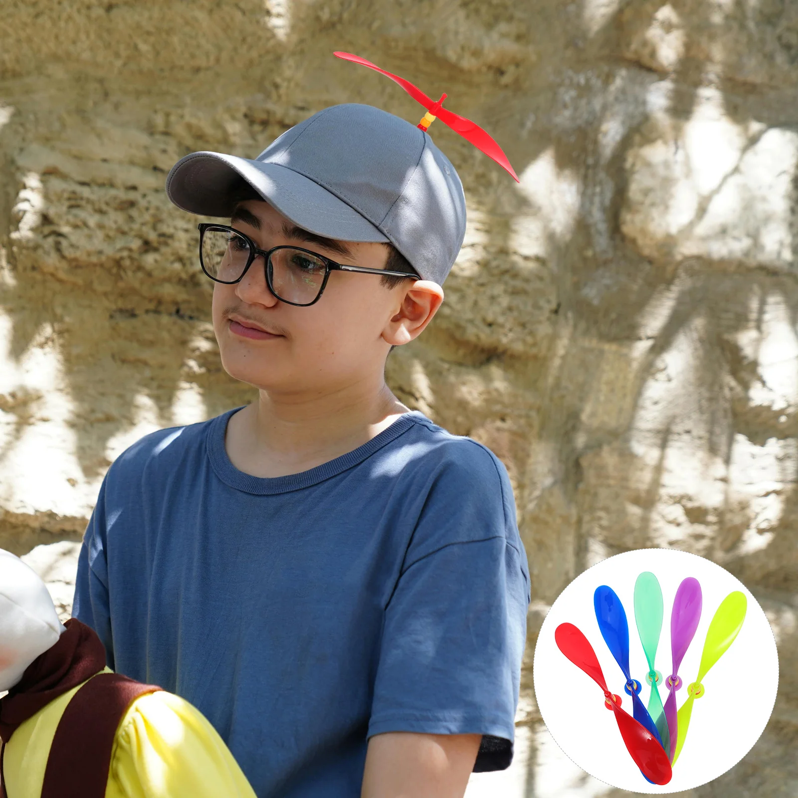 5 Pcs Hat Propeller Baseball Cap Dragon Aldult Detachable Headgear Plastic Dragonfly Child