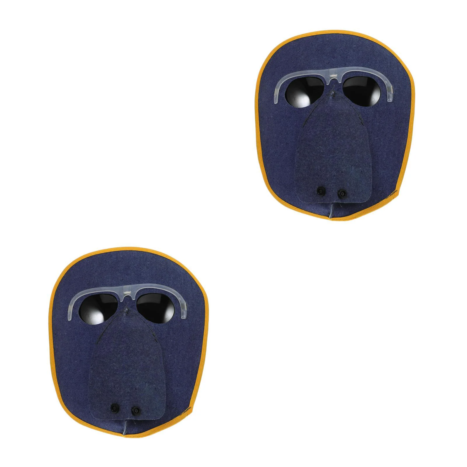 Máscara de soldadura con gafas, máscara de trabajo de soldadura de piel de vaca, protección de soldadura ajustable, para el lugar de trabajo de soldadura, 2 uds.