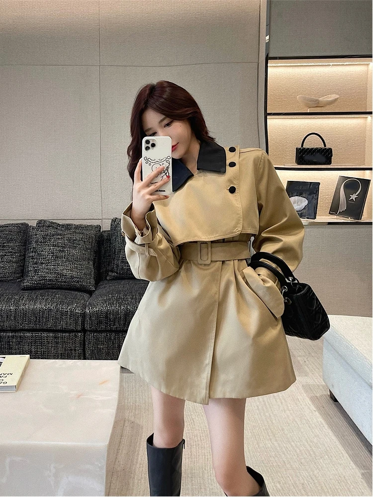 

Пальто женское больших размеров Ele Faion: элегантное, премиум-класса, для ранней осени, свободного кроя, стройнящее, скрывающее недостатки фигуры, средней длины