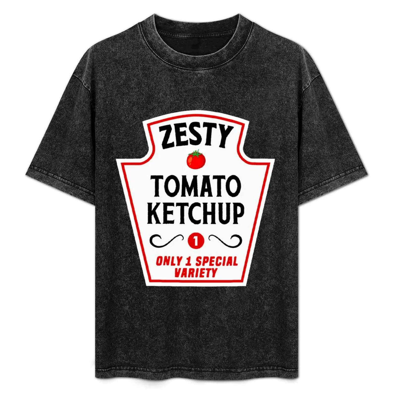 Camiseta Zesty Tomate Ketchup con cerradura azul, camiseta para hombre, camisas de diseñador, disfraces divertidos, ropa para hombre