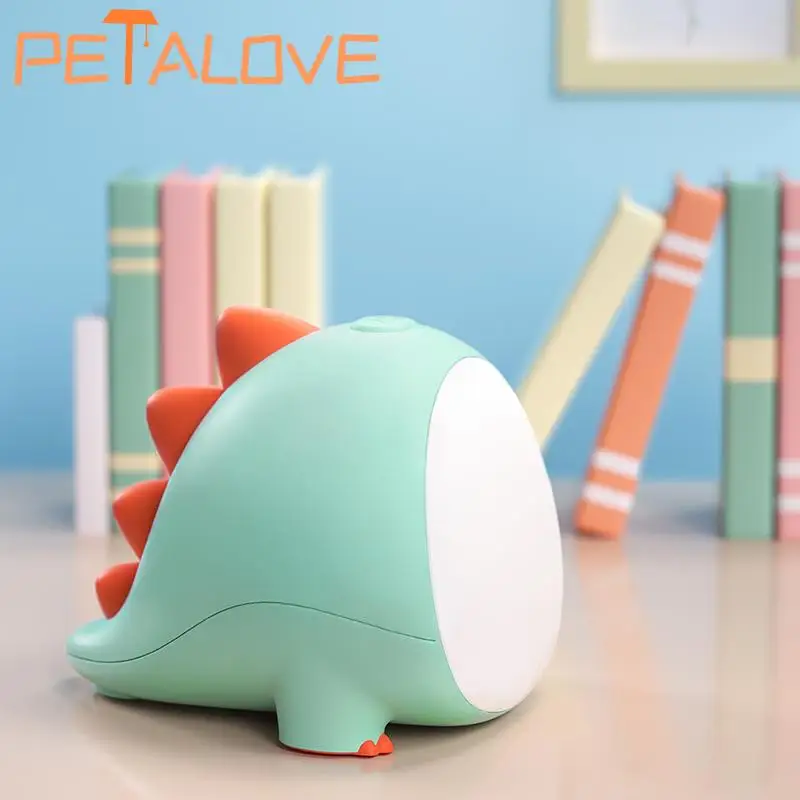 Veilleuse Dinasour de version Q, lampe de chevet de dessin animé mignon, compagnon de jeu, animal adorable, lampes en silicone, cadeau amusant pour