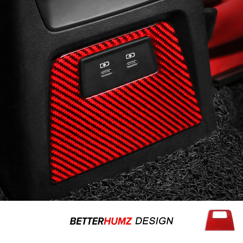 Für Audi A3 8Y S3 2021-2025 Carbon Fiber Hinten Sitz Center Konsole Anti-Kick Panel Trim Aufkleber auto Innen Tuning Zubehör