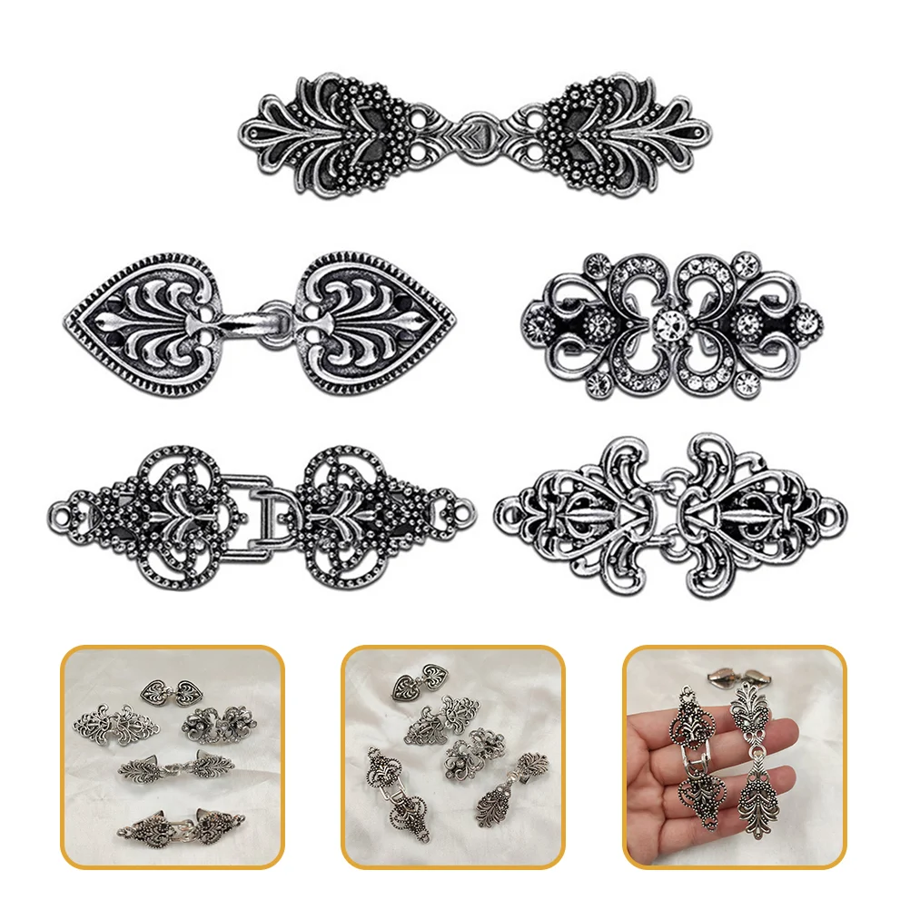 

5 Pcs Vintage Sweaters for Women Clip Dress Collar Clips Shawl Cardigan Retro Miss
