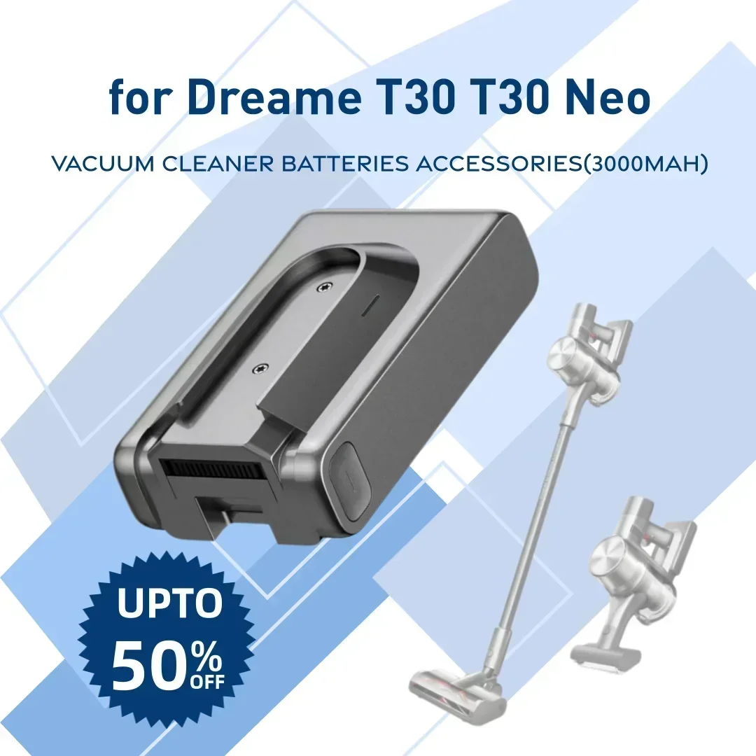 3500mAh Replacement for Dreame T30 R20 Cordless Vacuum Cleaner Rechargeable Removable Cordless Extra Battery P2033-8S1P-PAA