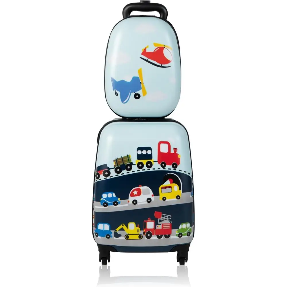 

2PC Kids Lage, 12" & 16" Kids Carry On Lage Set with 4 Spinner Wheels, Lightweight Rolling Spinner Suitcase or Children Toddlers