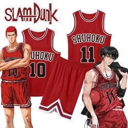 Kaede Rukawa Cosplay Anime Slam Dunk Sakuragi Hanamichi Cosplay Slam Dunk koszulka Shohoku szkolna koszulka drużynowa do koszykówki