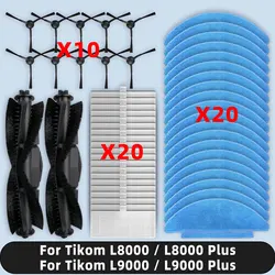 Compatible For Tikom L8000 / L8000 Plus / L9000 / L9000 Plus Spare Parts Main Side Brush Hepa Filter Mop Cloth Accessories