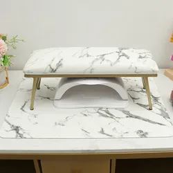 Top Quaility PU LeatherMarble Nail Hand Rest Pillow Hand Cushion Pillow Holder Nail Art Stand For Manicure Table For Nail Salon