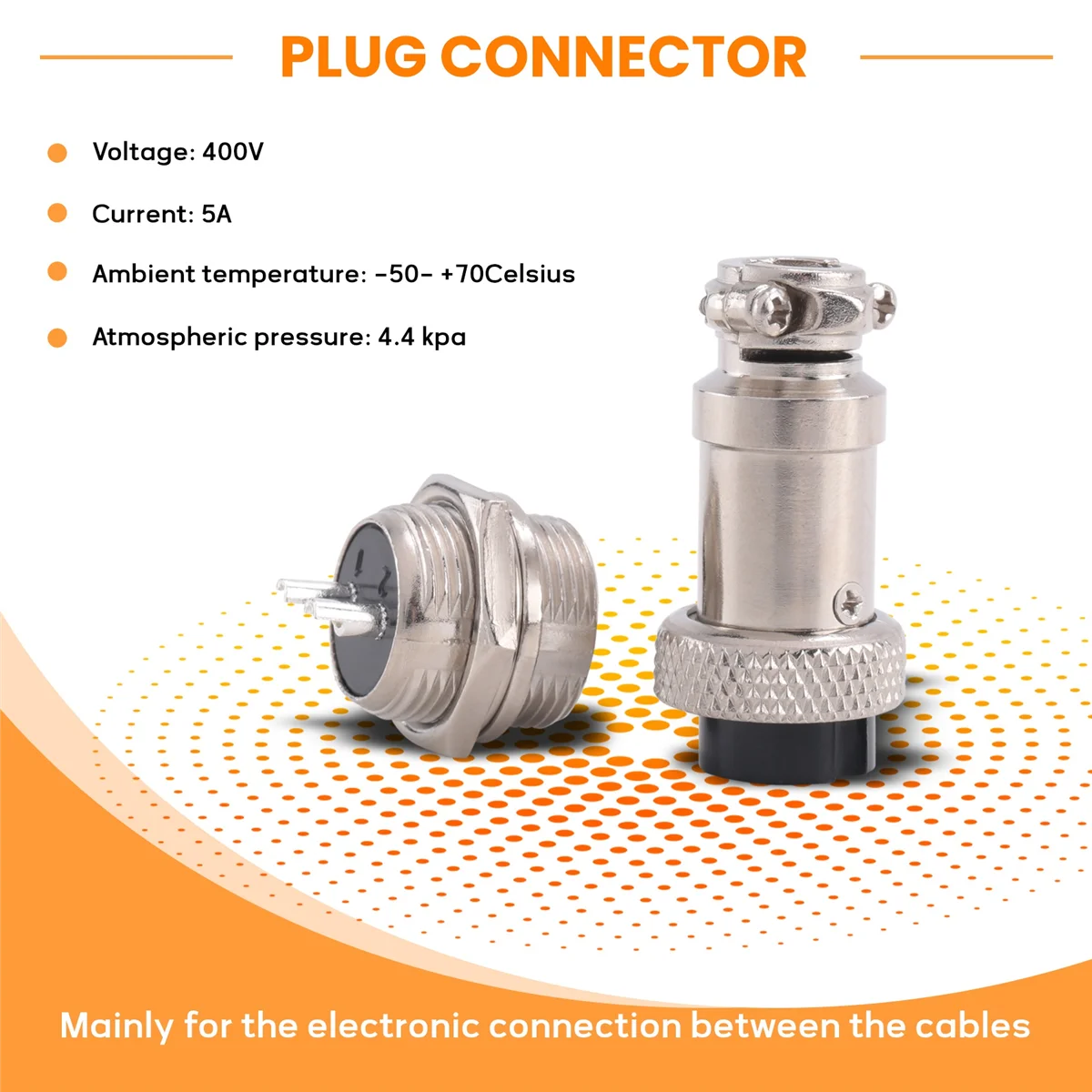 New GX16 Aviation Connector 2-Pin 400V Screw Type Male and Female Butt Cable Connector Aviation Plug Socket Connector