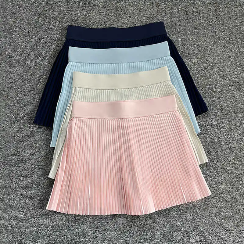 تنورة أكورديون مطوية، تنورة رياضية للتنس، سريعة الجفاف ومضادة للانزلاق، تنورة قصيرة للياقة البدنية وكرة الريشة #1