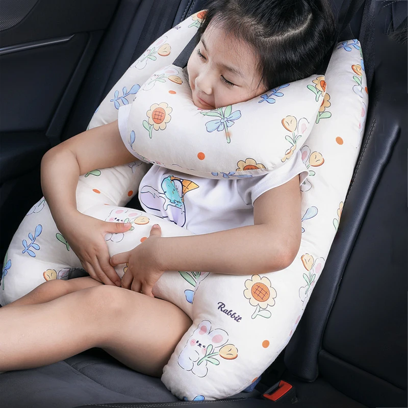 Cute Animal Pattern Kid Neck Head Support U-Shape Children Travel Pillow Cushion for Car Seat Safety Neck Pillow for Kids