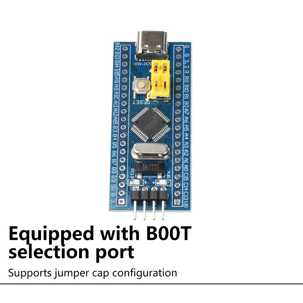 Тип C STM32F103C8T6 Макетная плата микроконтроллера с несколькими портами ввода-вывода Держатель контакта Минимальная системная плата Обучающая основная плата Тип C STM32F103C8T6 Макетная плата микроконтроллера с несколькими портами ввода-вывода Держатель контакта Минимальная системная плата Обучающая основная плата