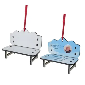 Doprava zdarma 10 ks/sada sublimačních prázdných pamětních ozdob na lavičku pro vlastní vánoční dekoraci 10 nejlepší prodej velkoobchodní sublimační polotovary - №3