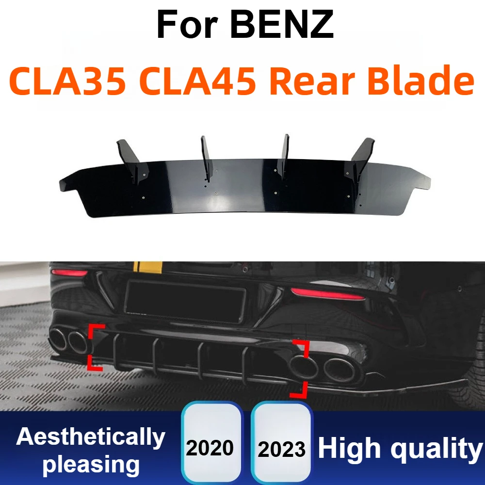 

For Mercedes-Benz CLA-Class C118 CLA35 CLA45 AMG 2020–2023 Rear Diffuser Lip Spoiler Blade Kit Bumper Modification Accessory