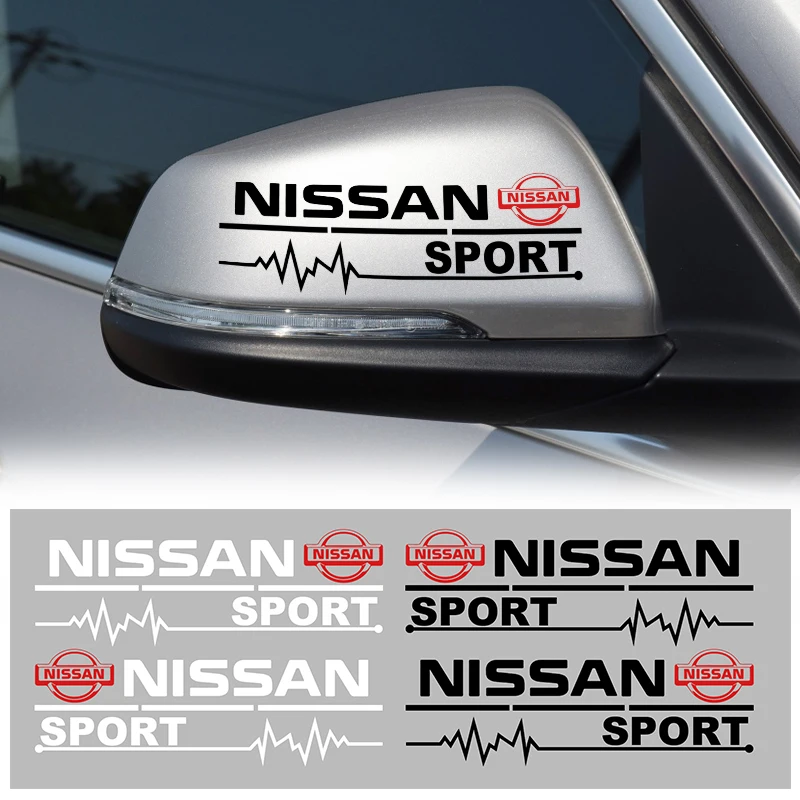 

2PCS Car Rearview Mirror Decor Stickers Badge Decal Styling For Nissan X-trail Qashqai Note Juke Sentra Patrol Emblem Decoration