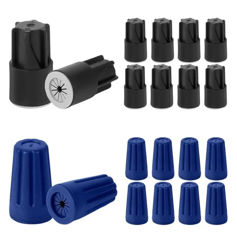 

Professional Tool Waterproof Wire Nut Connectors Outdoor Electrical Wire Connectors Twist Nuts Wire Cap Black&Blue For Outdoor I