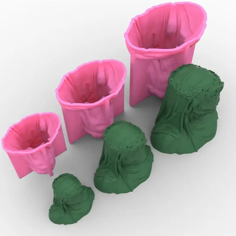 الإبداعية المحجبات الجمجمة الملك شمعة سيليكون قالب الإغاثة DIY بها بنفسك الروائح شمعة قالب هالوين ديكور حفلة هدايا الشوكولاته