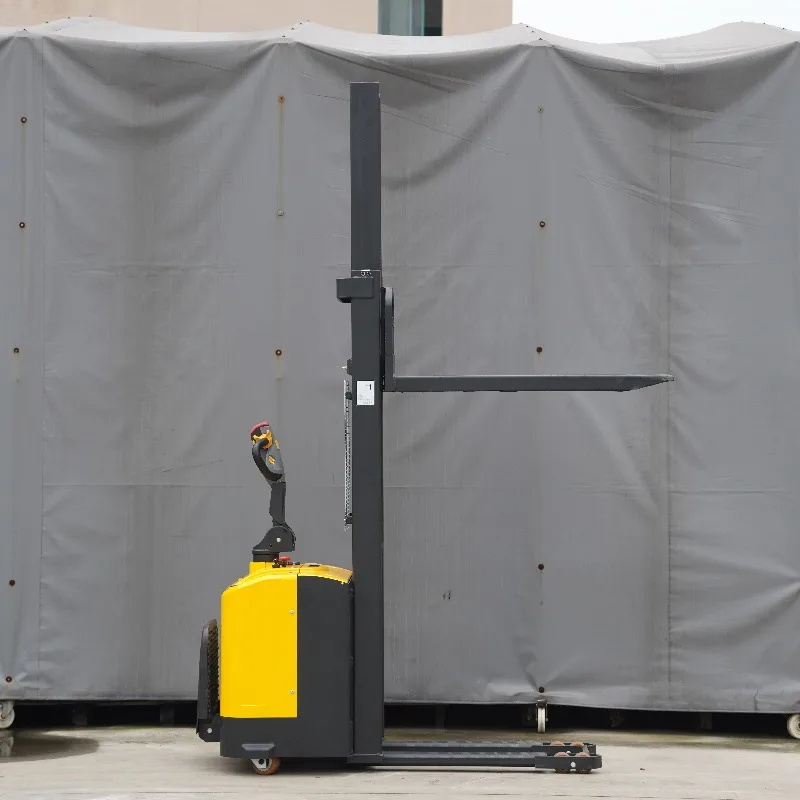 Factory Direct 2026 1.5 Ton Electric Forklift Battery Powered Pallet Stacker Hydraulic Lifting Manual Handling Equipment