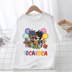 Hot Game Toca Life World Print Funny Kids T shirt Girls Summer Tops Baby Boys Clothes Cartoon Cute Children Short Sleeve T-shirt