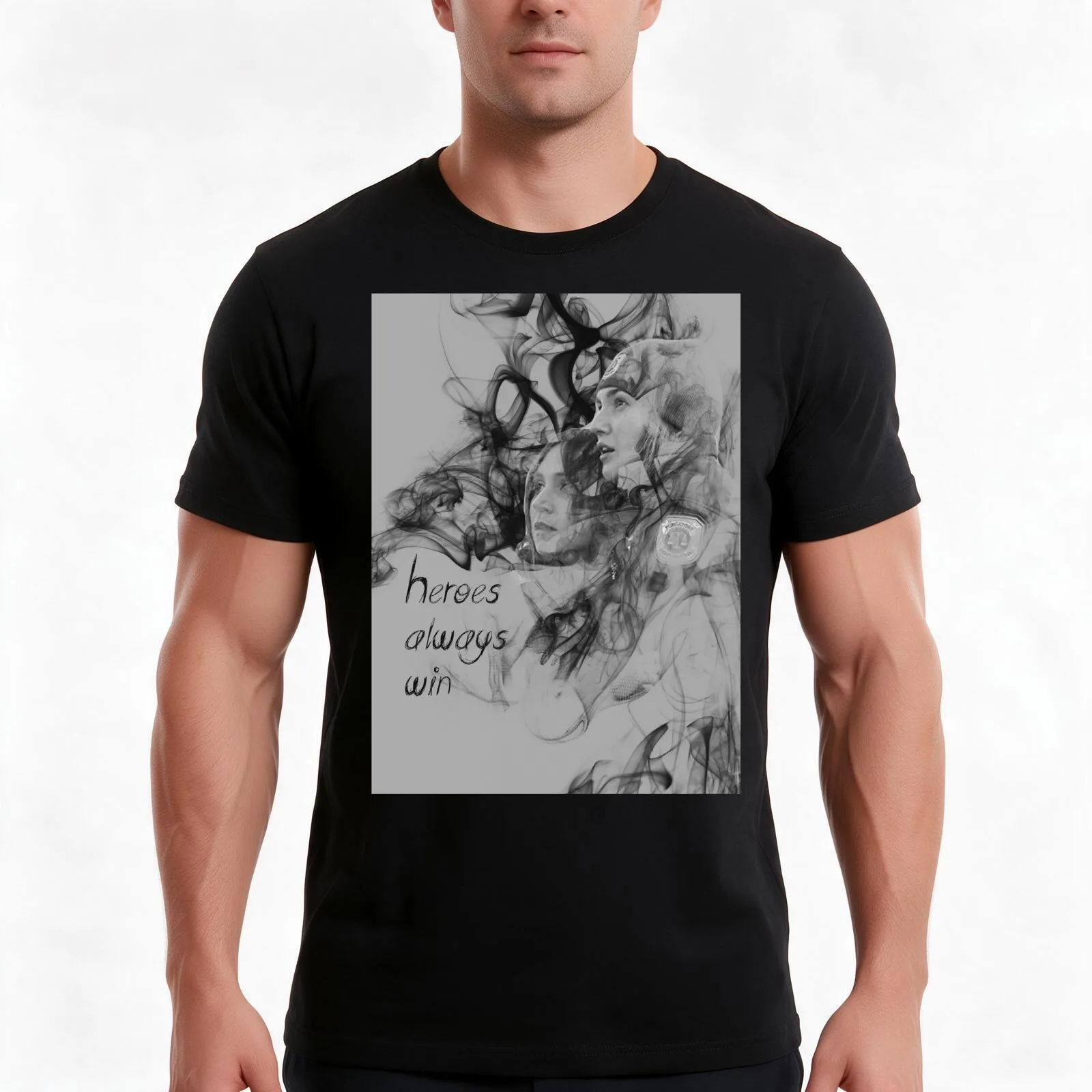 Heroes Always Win T-Shirt Summer Casual Cotton Tee Oversized Streetwear Tops Vintage Graphic Print Loose Fit Short Sleeve