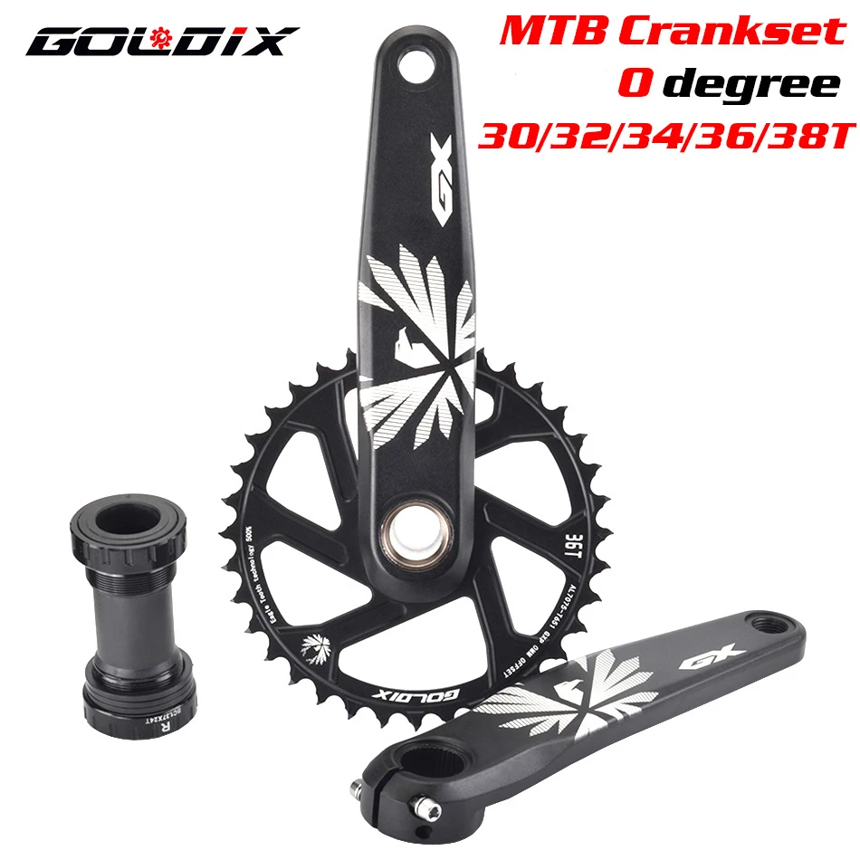 GX Bicycle Crankset MTB Bike Crank Chainring Bike 170mm 175mm Black 0 Degree 30T 32T 34T 36T 38T Aluminum Alloy with Bottom