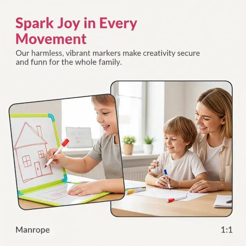 24Pcs Bottled Whiteboard Marker Pen With Brush Erasable Whiteboard Pen Children Erasable Stationery Convenient Storage