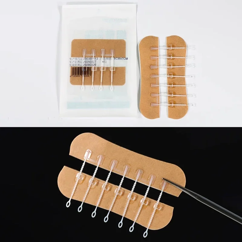 Zipper Tie Wound Closure Patch Hemostatic Patch Wound Fast Without Suture Zipper Outdoor Band-Aid Portable Quick Clot Wound