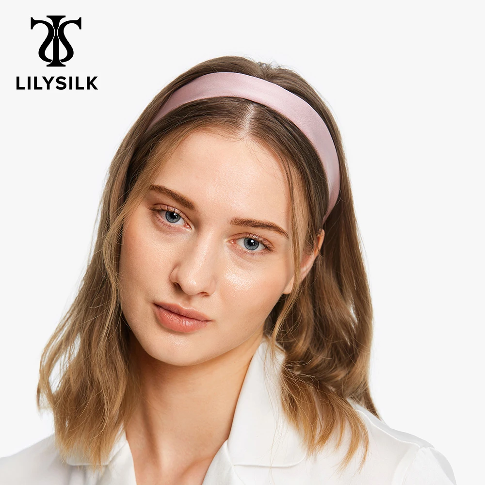 LILYSILK 19 Momme Silk Headband  Multi-Use Pure Color Elastic Hair Accessories for Women Fashion Turban Free Shipping