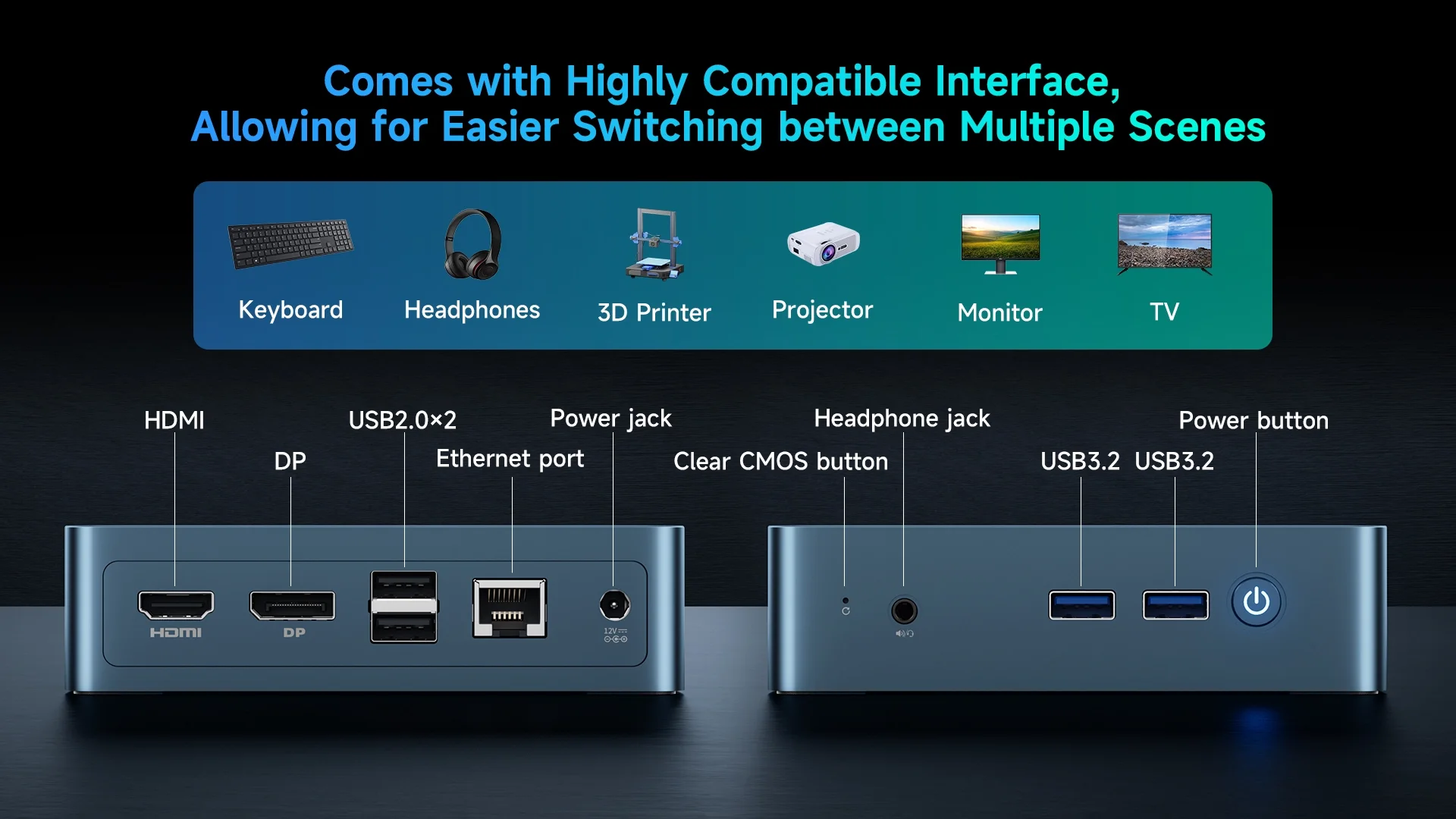 Bmax B2 Power New Mini Pc Windows 11 Pc HDMI Intel 5205U 8Gb Ram 256Gb Ssd Intel Uhd Graphics Wifi Bluetooth