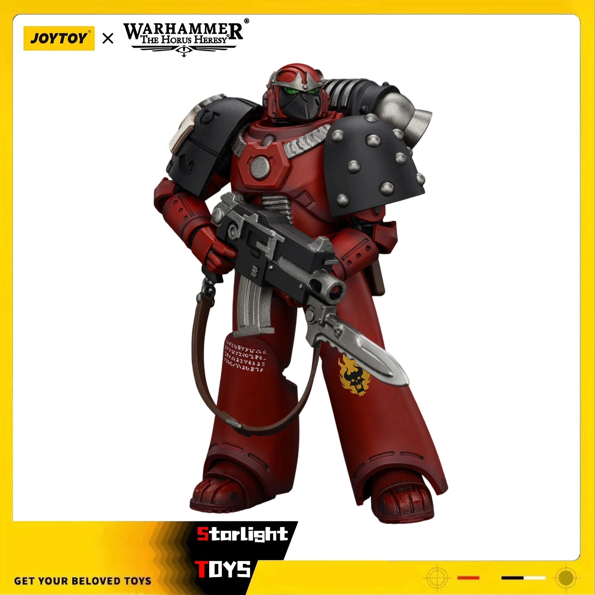 【Vorverkauf】JOYTOY Warhammer 40K Word Bearers MkVI Taktischer Sergeant mit Power-Schwert und Plasma-Pistole 1/18 Actionfigur
