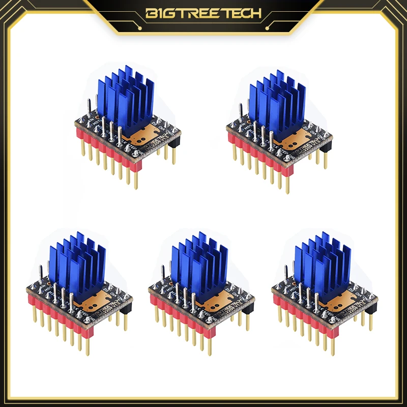 5PC BIGTREETECH TMC2209 V1.3 sterownik silnika krokowego UART + 5pc Protector części drukarki 3D TMC2208 rampy 1.4 SKR V1.4 Turbo MKS pokładzie