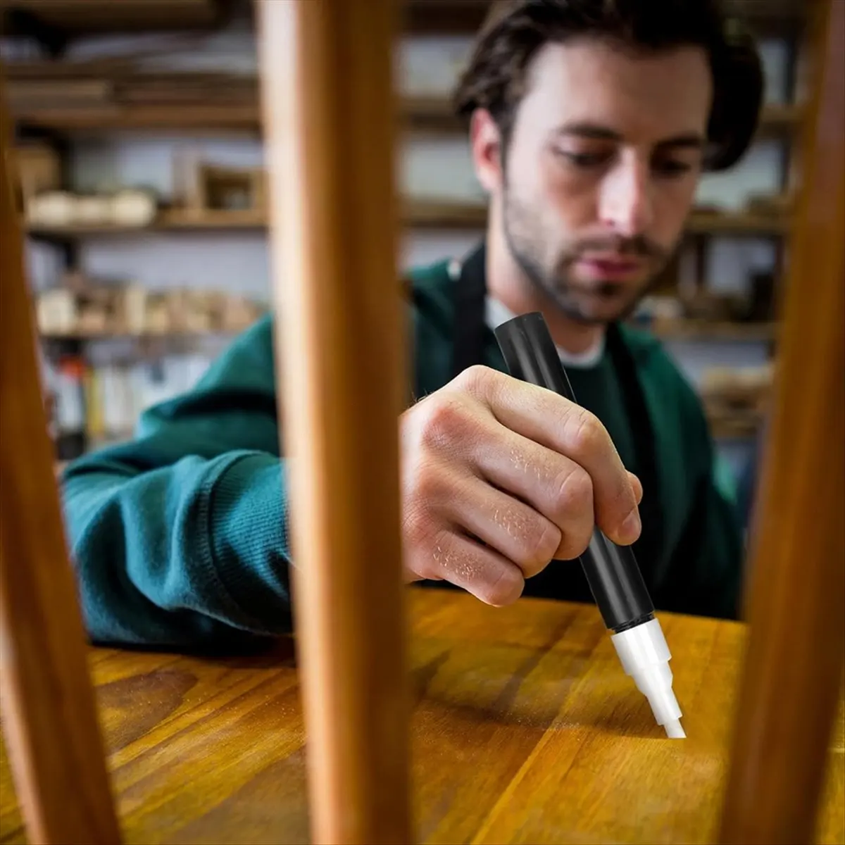 AB09 علامات طلاء قابلة لإعادة الملء 2 قطعة 15 مم أطراف جامبو، غير شفافة، علامات فارغة للأكريليك والطلاء والغراء والحبر السائل #1