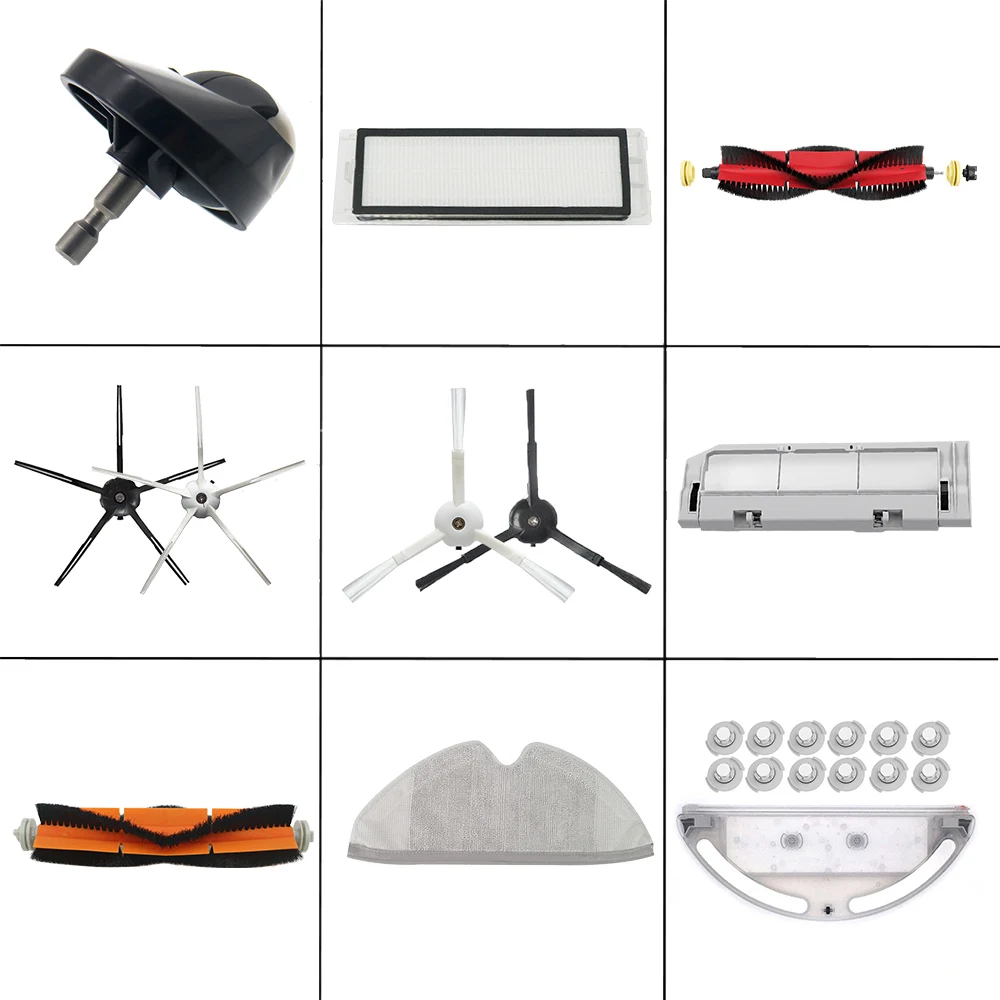 

All Accessories for Xiaomi Roborock S5 S6 Max Pure S60 S65 S50 E25 E4 Robotic Vacuum Cleaner (Centre Side Brush Hepa Filter Mop)