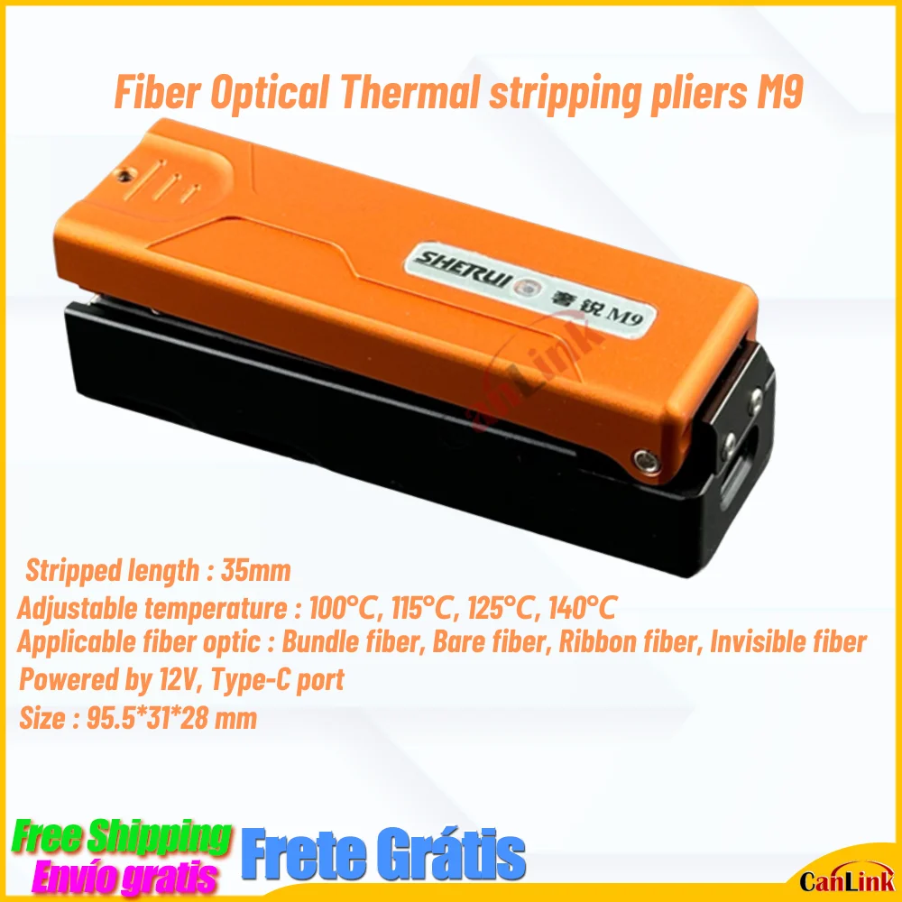 

M9 Fiber Thermal Stripper Heated Optical Wire Stripping Slitter thermal stripping of ribbon fiber with lithium battery