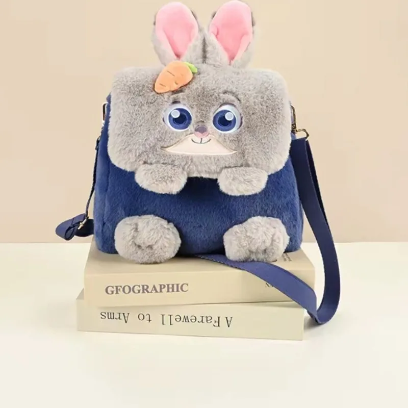 Zootopia 귀여운 플러시 배낭 만화 닉 주디 숄더 백 애니메이션 주변 장치 대용량 플립 배낭 학생 생일 선물