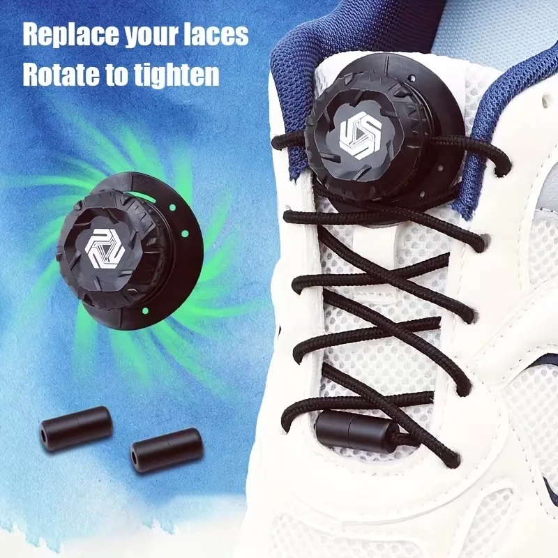 New Install Simple Swivel Buckle Laces Automatic Shoelaces Without Ties Thick Rope Tennis Sneakers Shoelace Shoe Accessories